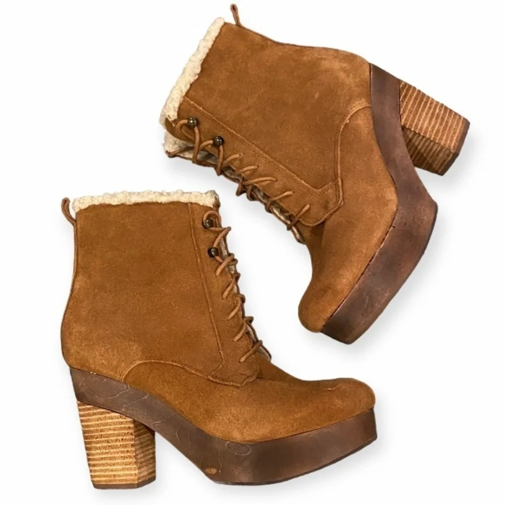 Ralph Lauren Denim & Supply Carsyn Women’s Boots Size 7.5 Suede Chunky Heel Shoe